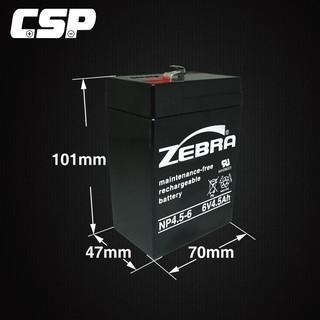 zebra NP4.5-6 6V4AH 鉛酸電池 6V4.5AH 電池 兒童電動車 緊急照明燈 電子秤 全新電池-細節圖2