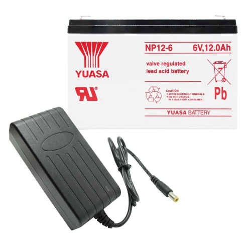 【YUASA充電組】YUASA NP12-6+6V1.8A自動充電器 安規認證 鉛酸電池充電 電動車 玩具車 童車充電