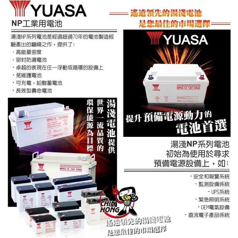 YUASA NP65-12鉛酸電池12V65Ah 通訊機房 UPS電池 緊急設備 警報系統 安全系統 保全系統-細節圖6