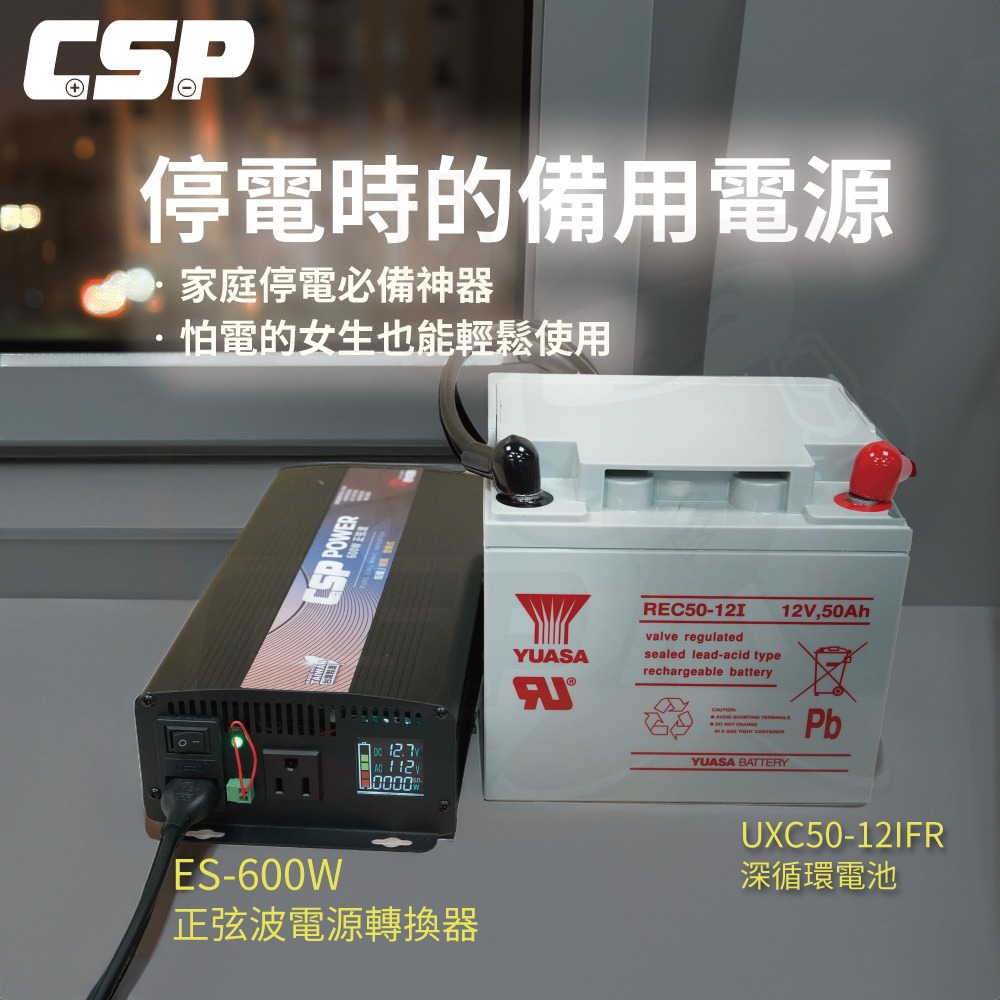 ES-600W 無憂電力解決方案 600W 純正弦波 電源轉換器 攤販 夜市 擺攤 逆變器【CSP】篝火-細節圖2