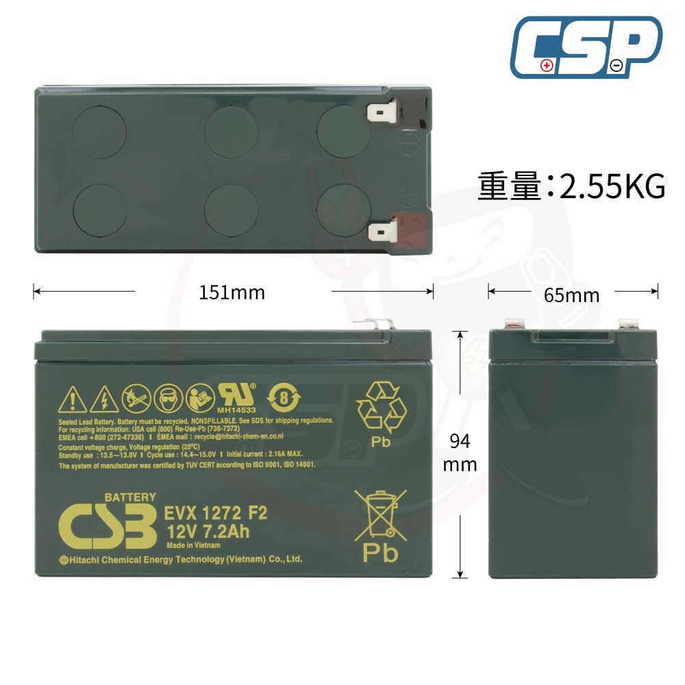 CSB EVX1272 希世比 照明系統 電動輪椅 電子秤 不段電系統 UPS 太陽能 保全系統 CSP-細節圖2