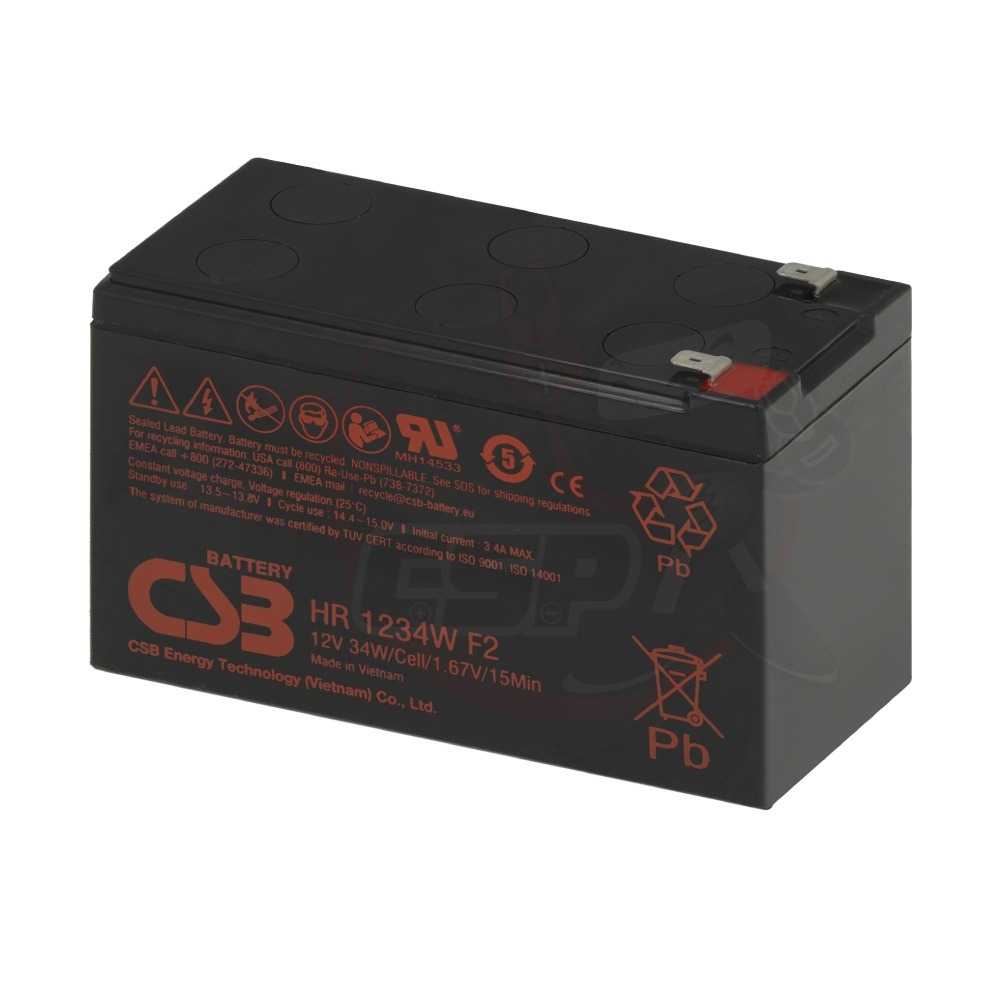 CSB HR1234W F2 12V34W 高率型 不斷電系統UPS 蓄電池 電腦 通訊 緊急照明 監控 希世比-細節圖3