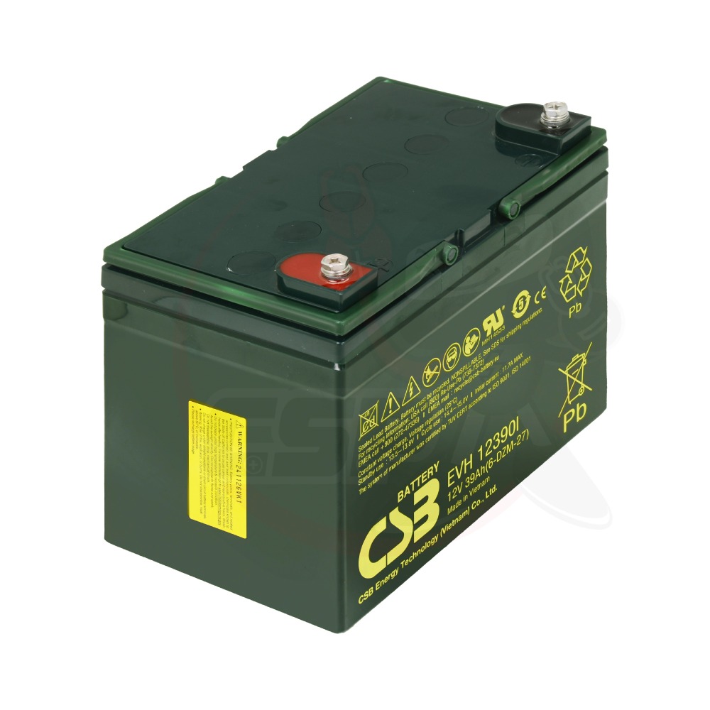 EVH12390I 神戶電池 電動腳踏車 電動輪椅 代步車 12V39AH CSB 鉛酸電池 高循環 全新品-細節圖9