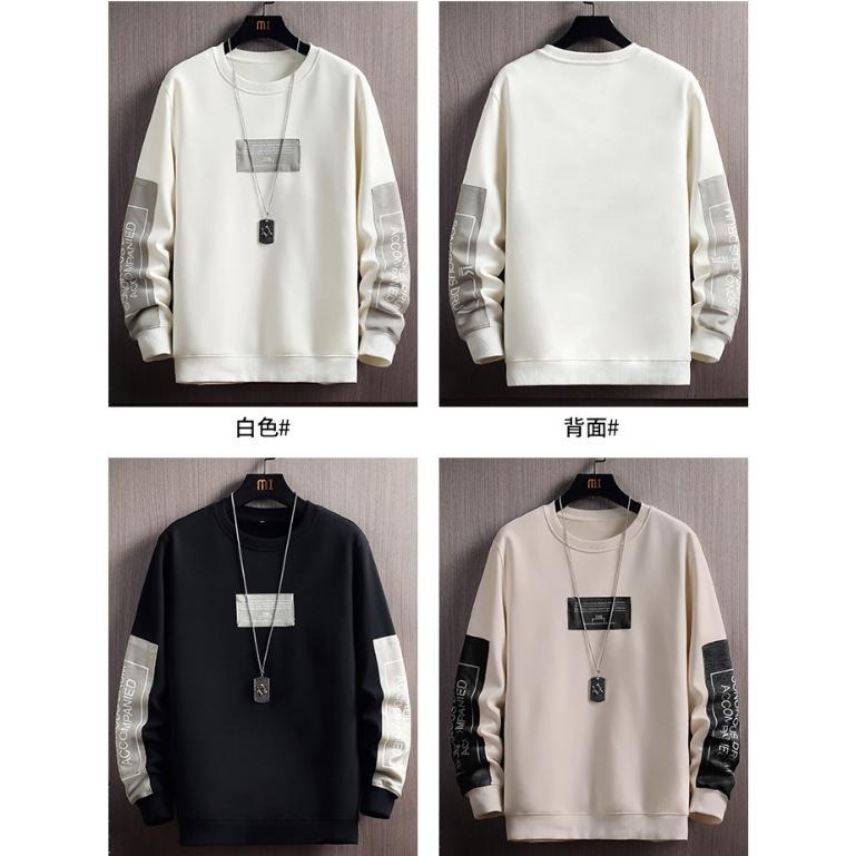 【黃道宙域】彈性 長袖上衣 簡單 個性 風格 韓版 打底 秋冬 彈性 男裝 男士 上衣 長袖 T恤 長T 寬鬆 好穿舒適-細節圖3