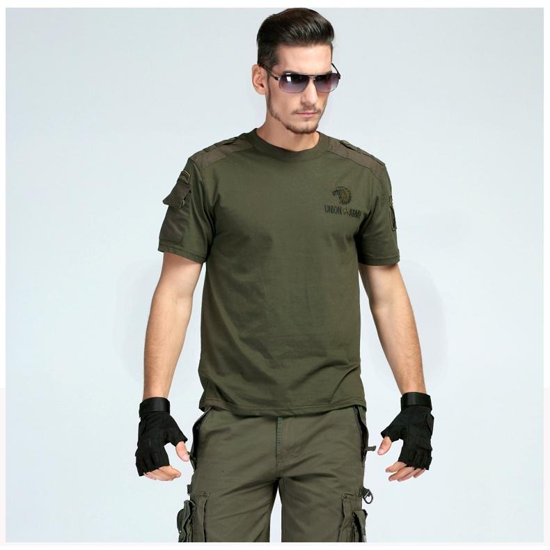 【黃道宙域】上衣 短袖 戶外 夏季 軍旅 同盟軍 軍迷 服飾 戶外 野戰 休閒 棉 T恤 圓領 戰術  男裝-細節圖7