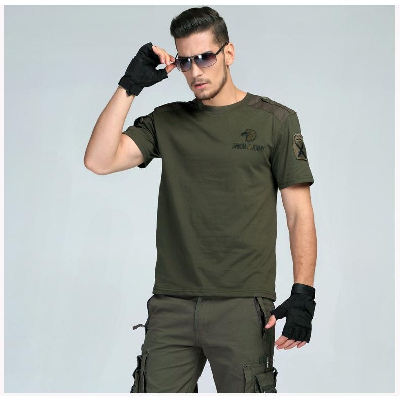 【黃道宙域】上衣 短袖 戶外 夏季 軍旅 同盟軍 軍迷 服飾 戶外 野戰 休閒 棉 T恤 圓領 戰術  男裝-細節圖8