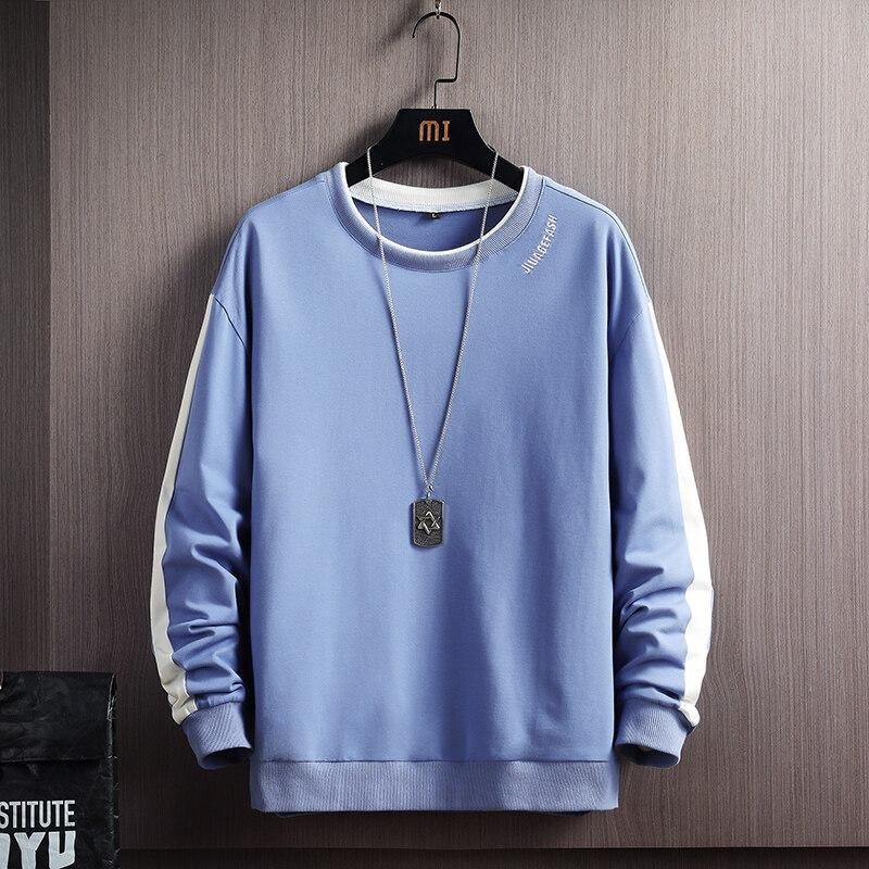 【黃道宙域】彈力休閒 長袖 上衣 簡單 簡單 風格 韓版 極簡 秋冬 彈性 男裝 男士 上衣 長袖 T恤 長T 寬鬆-細節圖2