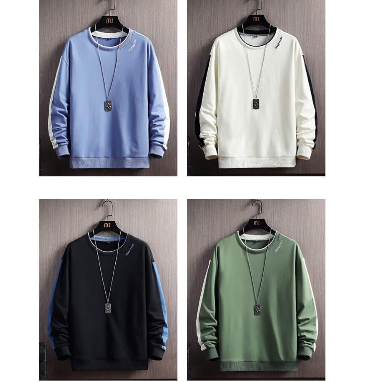 【黃道宙域】彈力休閒 長袖 上衣 簡單 簡單 風格 韓版 極簡 秋冬 彈性 男裝 男士 上衣 長袖 T恤 長T 寬鬆-細節圖8