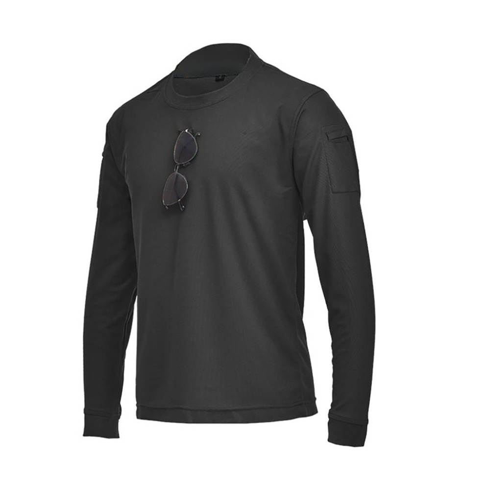 【黃道宙域】夏季 排汗運動上衣 排汗 t恤 速乾衣 吸溼排汗衣 訓練上衣 男生 t恤長袖t恤 男生運動長袖t恤 運動排汗-細節圖3