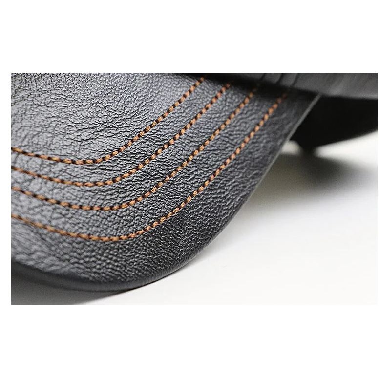 【黃道宙域】男士 帽子 造型 鴨舌帽 男裝 帥氣 皮質 拚色 棒球帽 防曬 穿搭 戶外配件 運動-細節圖4