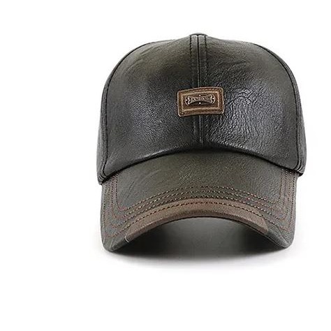 【黃道宙域】男士 帽子 造型 鴨舌帽 男裝 帥氣 皮質 拚色 棒球帽 防曬 穿搭 戶外配件 運動-細節圖5