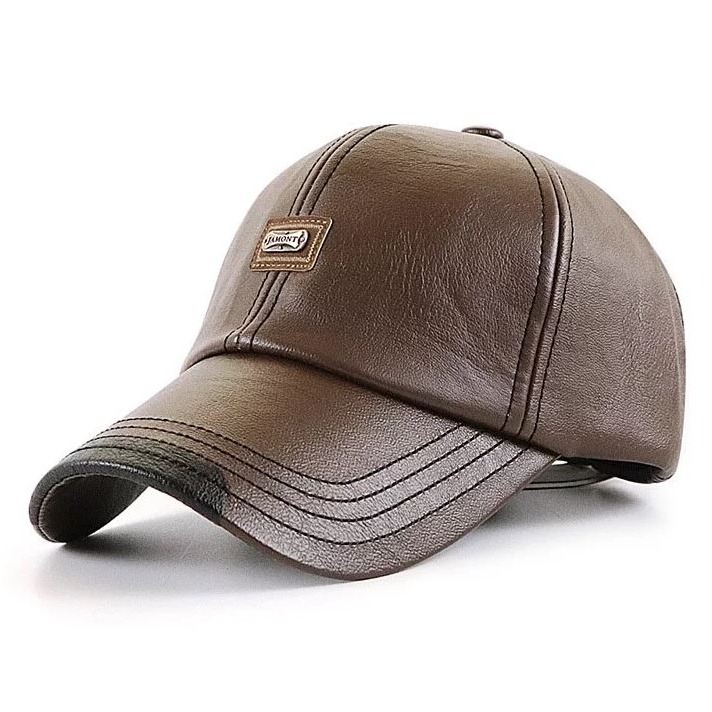 【黃道宙域】男士 帽子 造型 鴨舌帽 男裝 帥氣 皮質 拚色 棒球帽 防曬 穿搭 戶外配件 運動-細節圖9