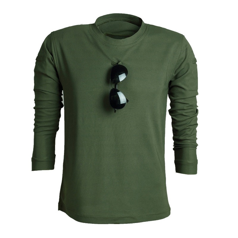 【黃道宙域】長袖上衣 男生上衣 休閒T恤 男裝 寬鬆 大尺碼 戰術上衣 長袖彈力 吸汗 速乾 機能上衣 戶外 T恤 男士-細節圖7