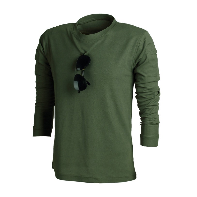 【黃道宙域】長袖上衣 男生上衣 休閒T恤 男裝 寬鬆 大尺碼 戰術上衣 長袖彈力 吸汗 速乾 機能上衣 戶外 T恤 男士-細節圖8