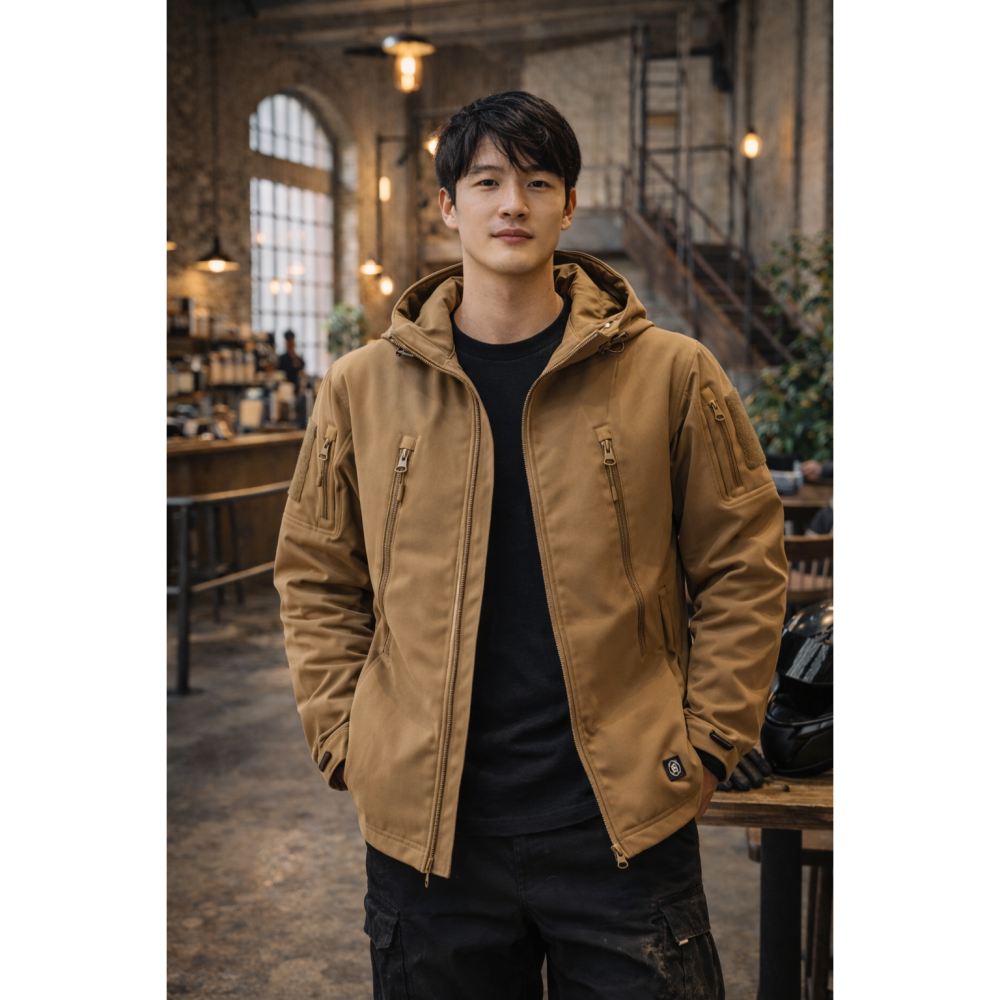 【ROWAN】戰術級機能防潑水連帽外套｜城市戶外工裝風 軟殼 衝鋒衣 軍事迷 防風防雨 機能 裝備 保暖 迷彩 服飾-細節圖5