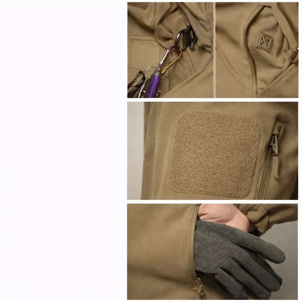 【ROWAN】戰術級機能防潑水連帽外套｜城市戶外工裝風 軟殼 衝鋒衣 軍事迷 防風防雨 機能 裝備 保暖 迷彩 服飾-細節圖10