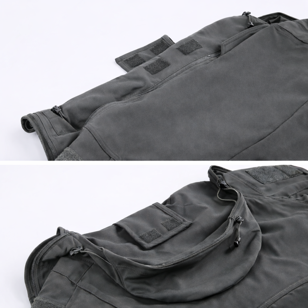 【ROWAN】戰術級機能防潑水連帽外套｜城市戶外工裝風 軟殼 衝鋒衣 軍事迷 防風防雨 機能 裝備 保暖 風衣 服飾-細節圖6