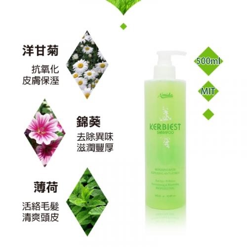 【Qmoney】Amida~葉綠素洗髮精500g/護髮調理素200ml-細節圖6