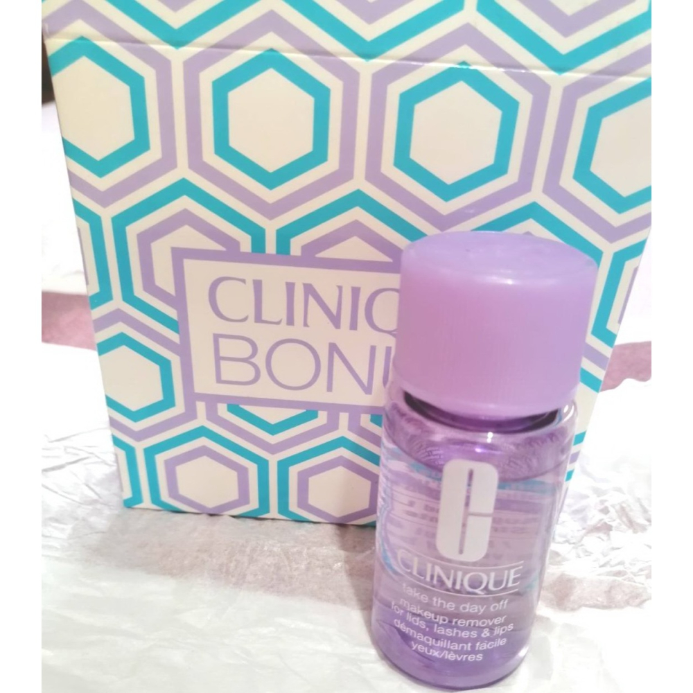 CLINIQUE 倩碧 正品 紫晶唇眸淨妝露 眼唇卸妝液 30ML(無盒版)抗敏 卸眼妝 假睫毛 輕鬆搞定-細節圖3
