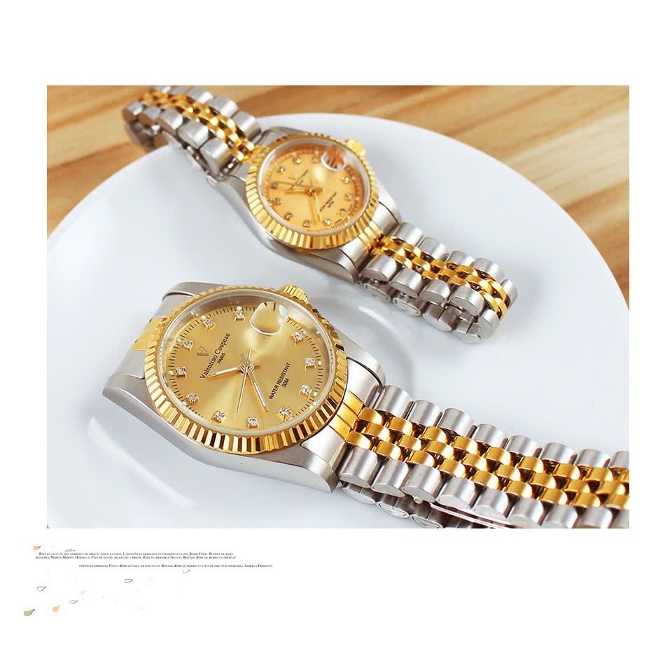 法國巴黎 Valentino Coupeau 范倫鐵諾 真情摯愛 鑽面刻度 情人對錶 男女腕錶 男錶 女錶-細節圖6