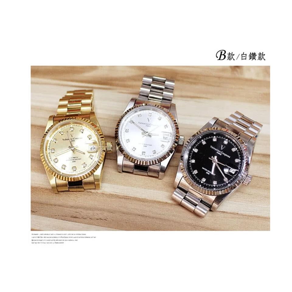 法國巴黎 Valentino Coupeau 范倫鐵諾 真情摯愛 鑽面刻度 情人對錶 男女腕錶 男錶 女錶-細節圖8