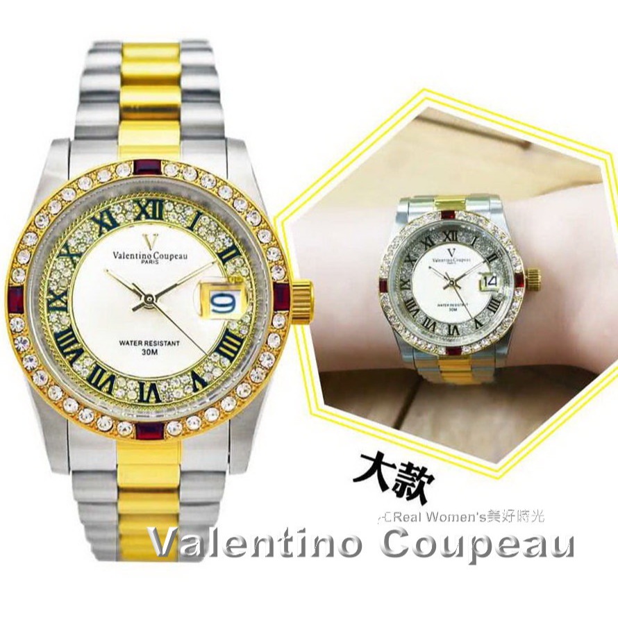 法國巴黎 Valentino Coupeau 范倫鐵諾 戀戀情深 晶鑽 情侶對錶 男女腕錶 男錶 女錶-細節圖4