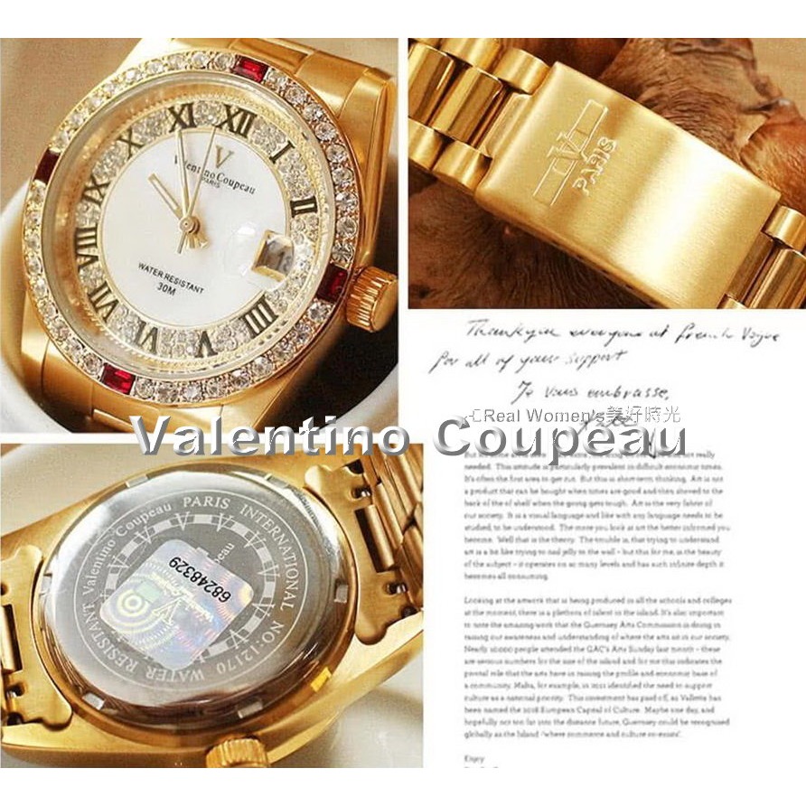 法國巴黎 Valentino Coupeau 范倫鐵諾 戀戀情深 晶鑽 情侶對錶 男女腕錶 男錶 女錶-細節圖8