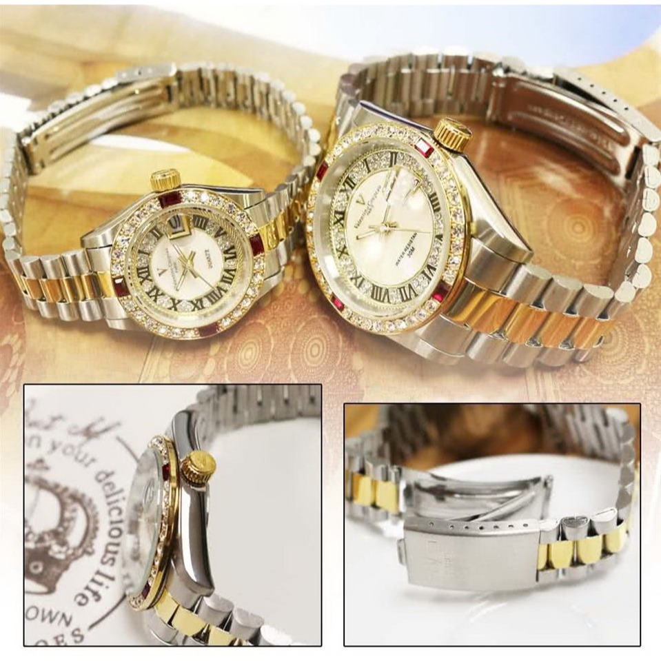 法國巴黎 Valentino Coupeau 范倫鐵諾 戀戀情深 晶鑽 情侶對錶 男女腕錶 男錶 女錶-細節圖9