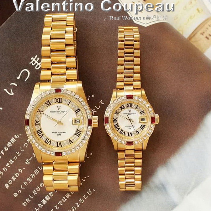 法國巴黎 Valentino Coupeau 范倫鐵諾 戀戀情深 晶鑽 情侶對錶 男女腕錶 男錶 女錶-細節圖10