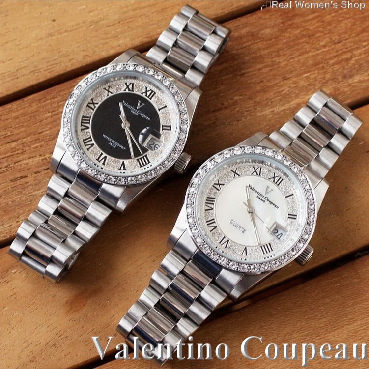 [三件免運]Valentino 范倫鐵諾 羅馬字晶鑽 情人對錶 男錶 女錶 多色可選 一五七 一元起標-細節圖10