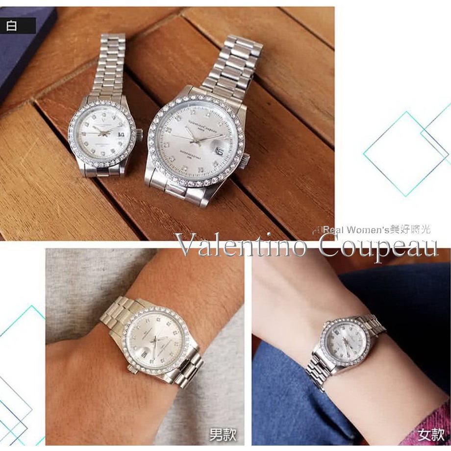 法國巴黎 Valentino Coupeau 范倫鐵諾 深情璀璨 晶鑽 情侶對錶 男女腕錶 男錶 女錶-細節圖10