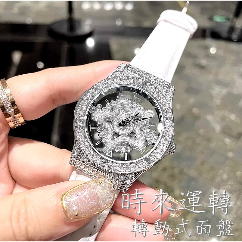 奧地利精品 Labaoli娜寶麗 星光閃耀 時來運轉 晶鑽錶 轉動式面盤 時尚名媛女錶-細節圖11