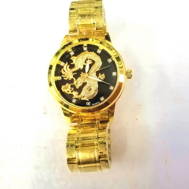 精工浮雕 飛龍錶 尊貴時尚 金龍錶 石英男錶 商務錶 休閒錶 腕錶-細節圖11