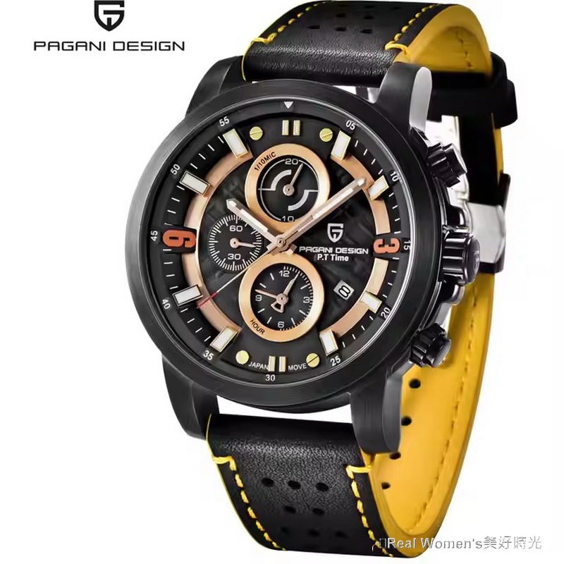 義大利 PAGANI DESIGN 帕加尼設計 賽車款 男士多功能時尚運動手錶  日期開窗 三眼 型男手錶-規格圖11