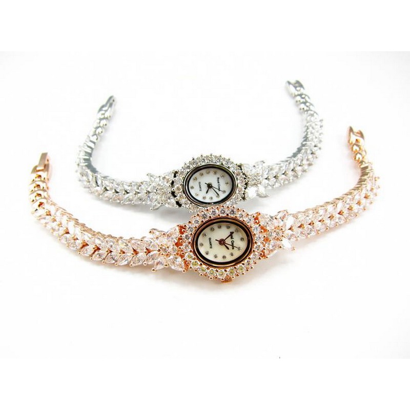 Royal Crown 皇匠 風華絕代施華洛世奇晶鑽鑲嵌 高貴名媛氣質 淑女錶 手鍊錶(珍珠母貝面盤.蝴蝶爪鑲)-細節圖5