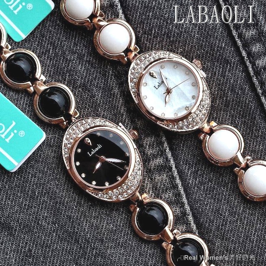 奧地利精品 Labaoli 娜寶麗 耀眼晶鑽 手鍊錶 高雅時尚名媛 女錶-細節圖3