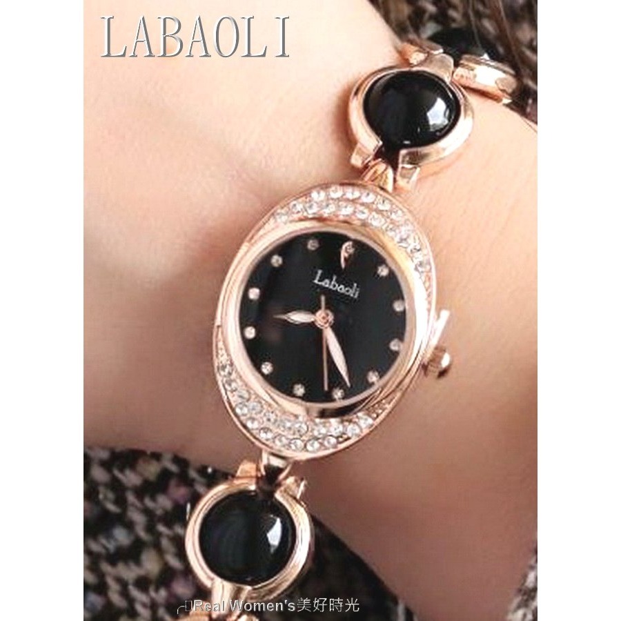 奧地利精品 Labaoli 娜寶麗 耀眼晶鑽 手鍊錶 高雅時尚名媛 女錶-細節圖6