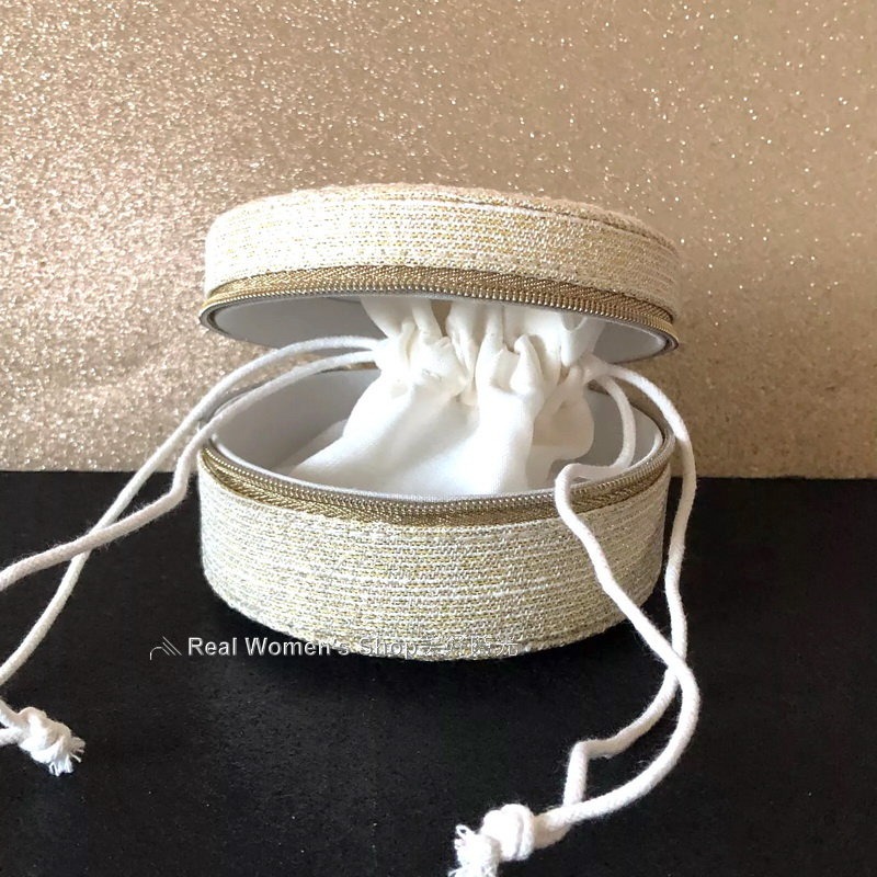 CHRISTIAN DIOR 迪奧 金燦凡爾賽 圓餅包 收納包 首飾包 trousse pouch-細節圖10