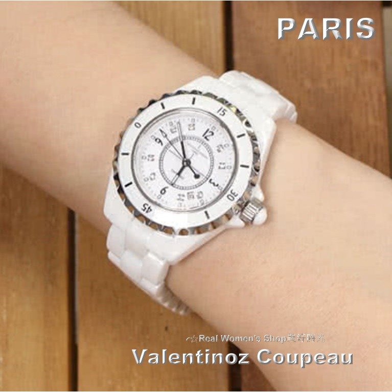 法國巴黎 Valentino 范倫鐵諾 藍寶石水晶鏡面 全陶瓷錶 情人對錶 男錶 女錶(2色可選)-細節圖6