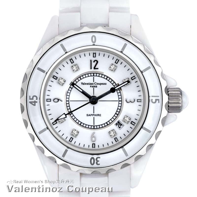 法國巴黎 Valentino 范倫鐵諾 藍寶石水晶鏡面 全陶瓷錶 情人對錶 男錶 女錶(2色可選)-規格圖11