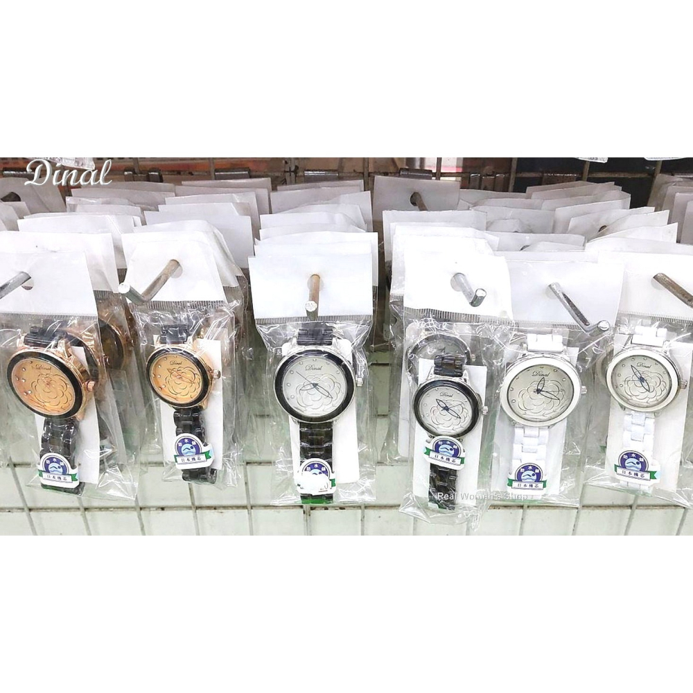 DINAL 山茶花 陶瓷錶 小香風時尚優雅 氣質女錶 男錶 男女對錶-細節圖9