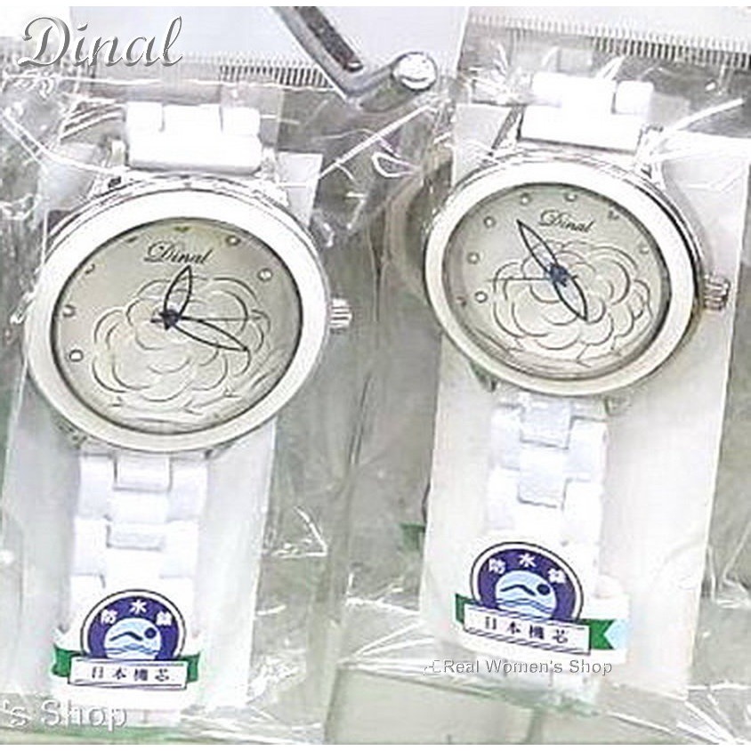 DINAL 山茶花 陶瓷錶 小香風時尚優雅 氣質女錶 男錶 男女對錶-規格圖11