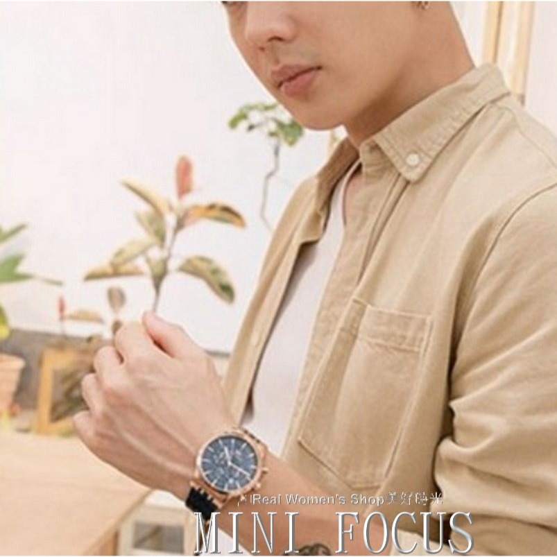 MINI FOCUS  三眼可動 日期顯示 多功能計時  不鏽鋼帶 魅惑型男錶 時尚百搭-細節圖3