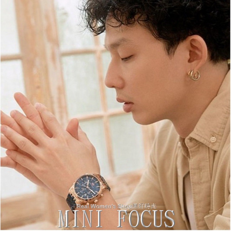 MINI FOCUS  三眼可動 日期顯示 多功能計時  不鏽鋼帶 魅惑型男錶 時尚百搭-細節圖7