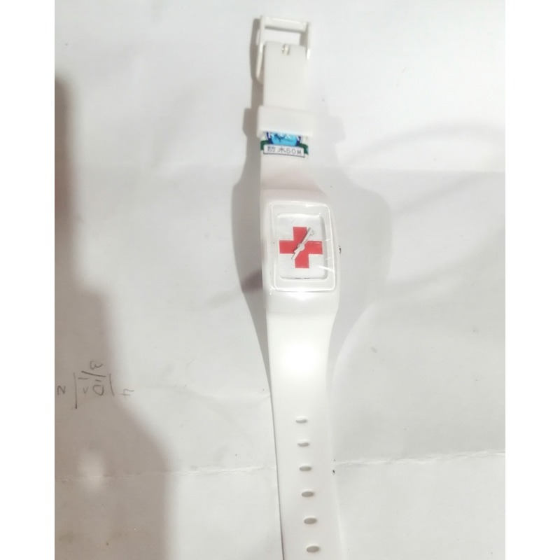 超薄 十字架錶 類SWATCH款風格造型 白底紅十字 防水抗臭耐汗 矽膠錶帶 男錶 女錶 運動錶-細節圖9