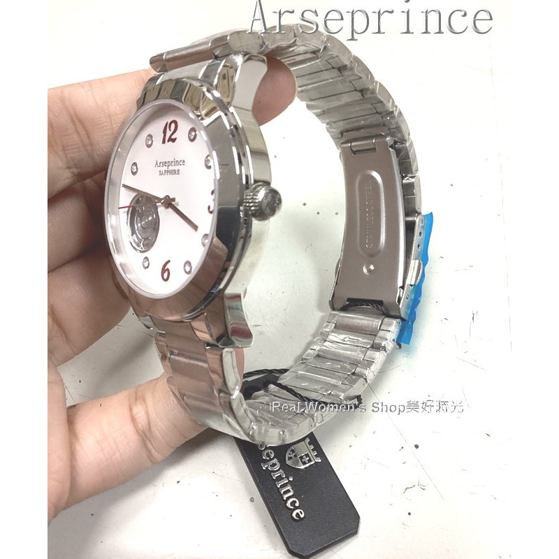 Arseprince 亞瑟王子 黑騎士機械鏤空面盤  藍寶石水晶鏡面  不鏽鋼帶 中性錶 男錶.女錶皆適用-細節圖6