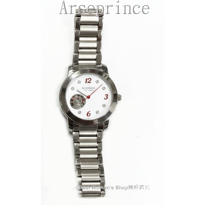 Arseprince 亞瑟王子 黑騎士機械鏤空面盤  藍寶石水晶鏡面  不鏽鋼帶 中性錶 男錶.女錶皆適用-細節圖8