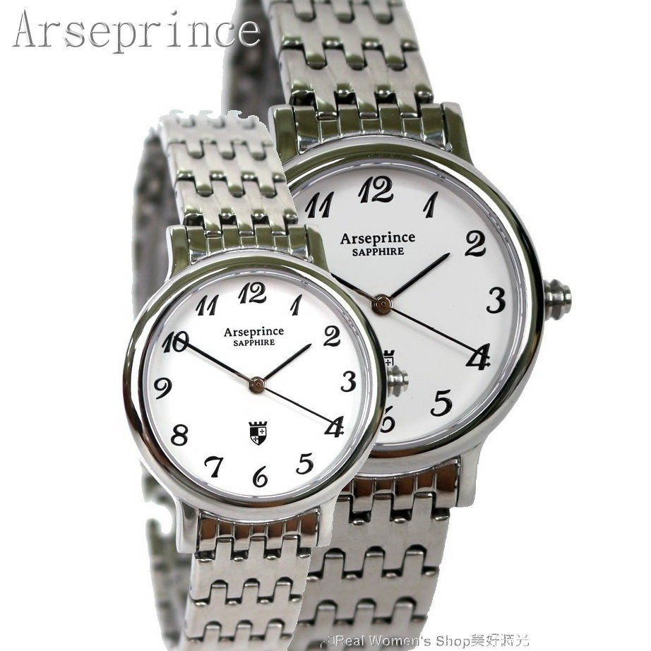 Arseprince 亞瑟王子 英倫氣息復古簡約貴族錶 藍寶石水晶鏡面 不鏽鋼帶 中性錶 男錶.女錶皆適用-細節圖7