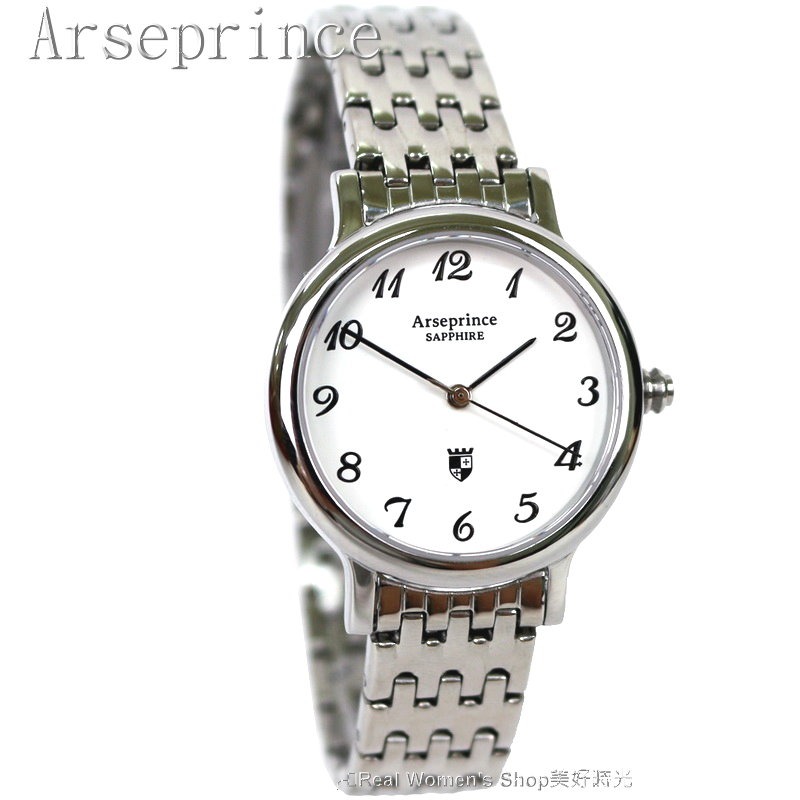 Arseprince 亞瑟王子 英倫氣息復古簡約貴族錶 藍寶石水晶鏡面 不鏽鋼帶 中性錶 男錶.女錶皆適用-細節圖8