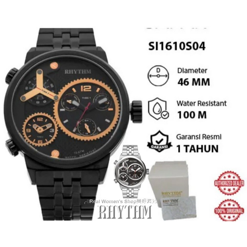 日本精品 RHYTHM 麗聲 三地時區多功能錶 日期/星期顯示 商務休閒多用途 時尚潮男錶-細節圖5